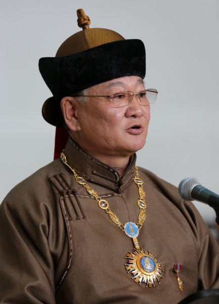 Order of Chinggis Khaan-2015 is Conferred to Writer G.Mend-Oyo